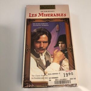 Les Miserables Movie Literary Masterpieces Edition VHS with Victor Hugo New Vtg